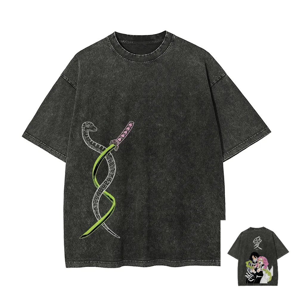 Kimetsu No Yaiba Washed T-Shir - Anime Merchandise Store Japan review and price