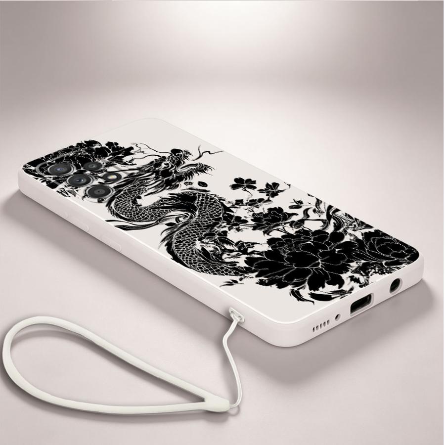 Dragon Peony Ink Phone Cover C - Lanyard Anime Logo review and price