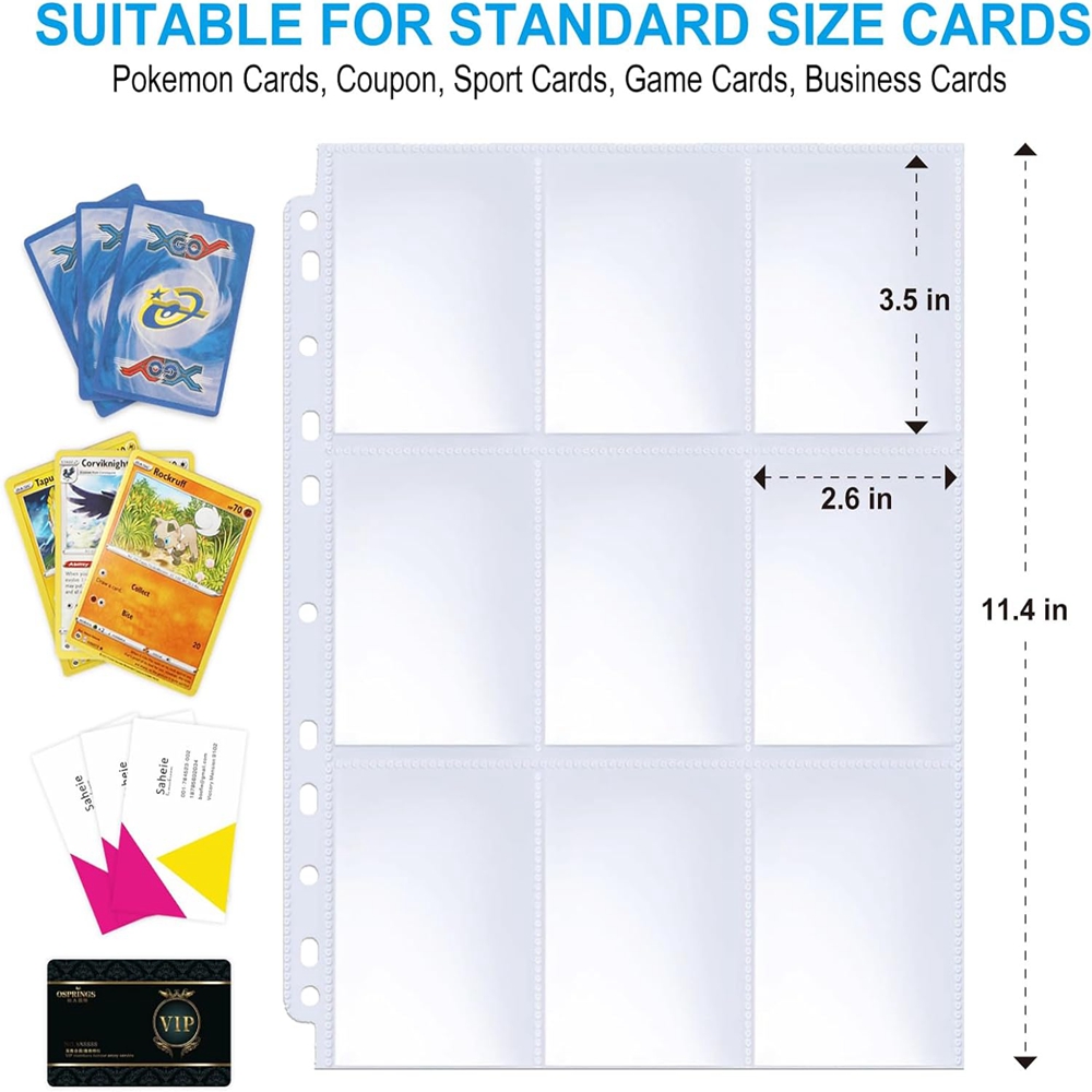 50 Pages 450 Pockets Single Si - Collector Card Sleeve review and price